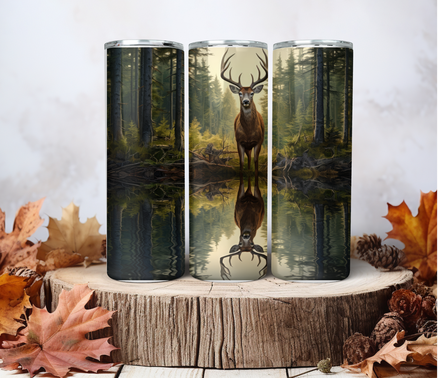 Deer Reflecting Pond 20oz Tumbler