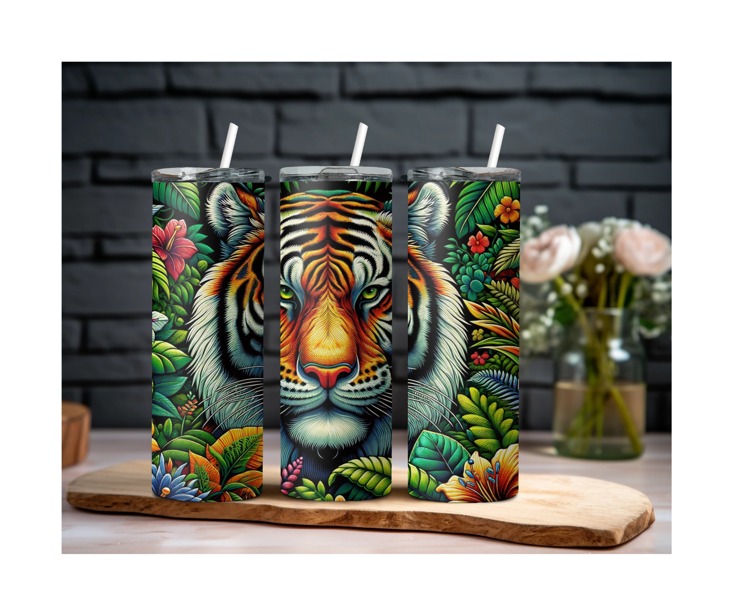 Jungle Spirit with Exotic Tiger 20oz Tumbler
