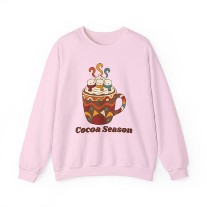 Cocoa Season unisex crewneck sweatshirt in Light Pink