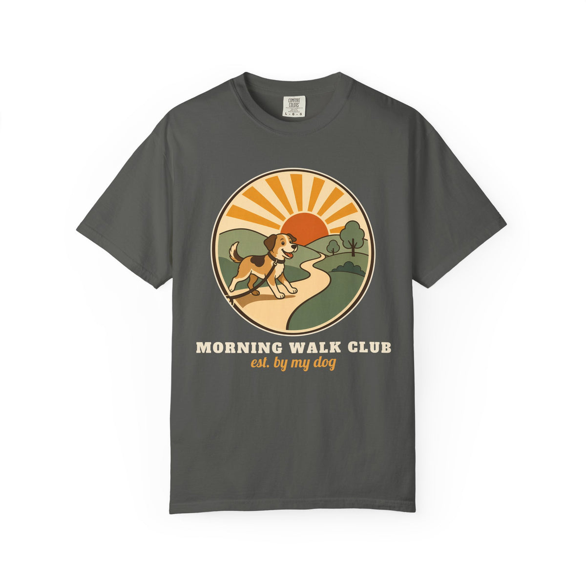 Morning Walk Club unisex tee in Pepper