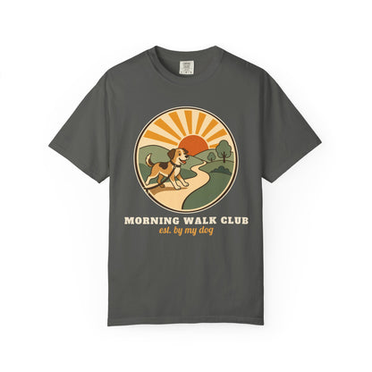 Morning Walk Club unisex tee in Pepper