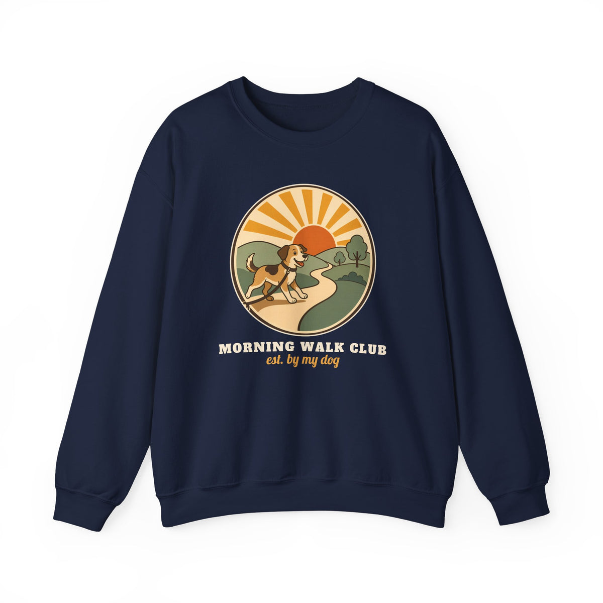 Morning Walk Club unisex crewneck sweatshirt in Navy