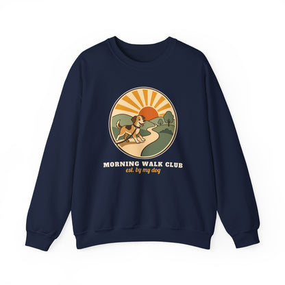 Morning Walk Club unisex crewneck sweatshirt in Navy