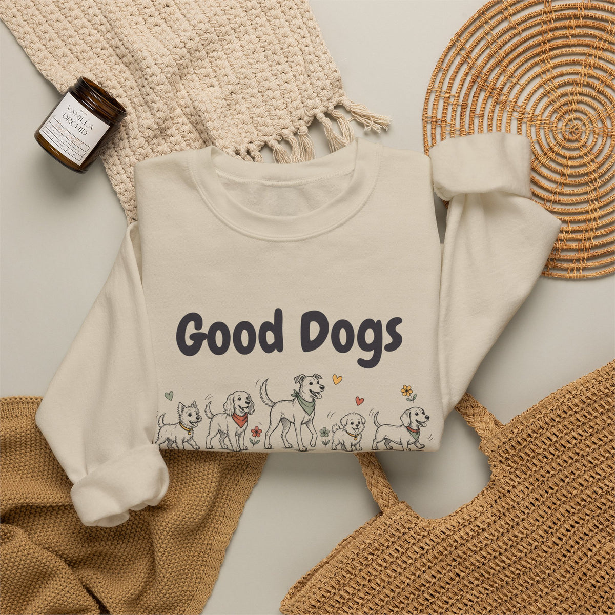 Good Dogs Make Good Days unisex crewneck sweatshirt