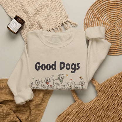 Good Dogs Make Good Days unisex crewneck sweatshirt