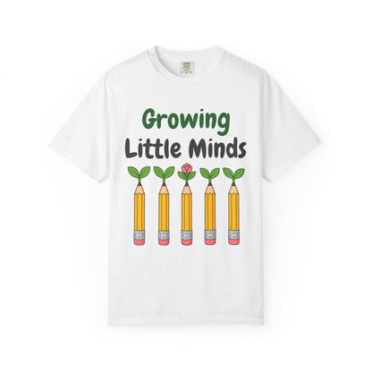 Growing Little Minds unisex tee in White