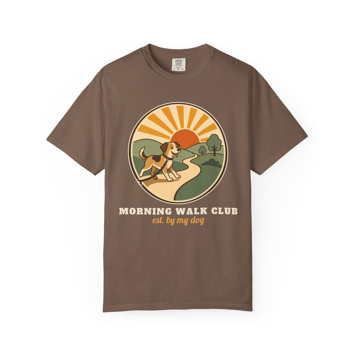 Morning Walk Club unisex tee in Espresso