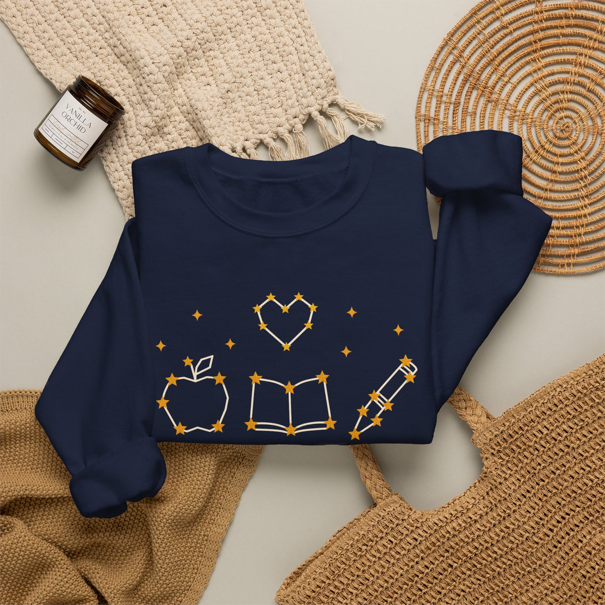 Teach with Heart unisex crewneck sweatshirt