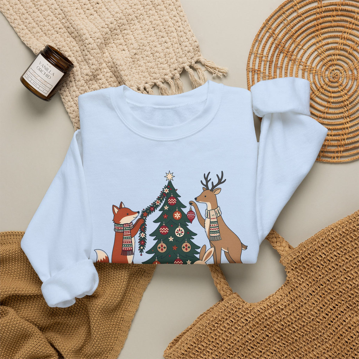Merry Little Woodland unisex crewneck sweatshirt