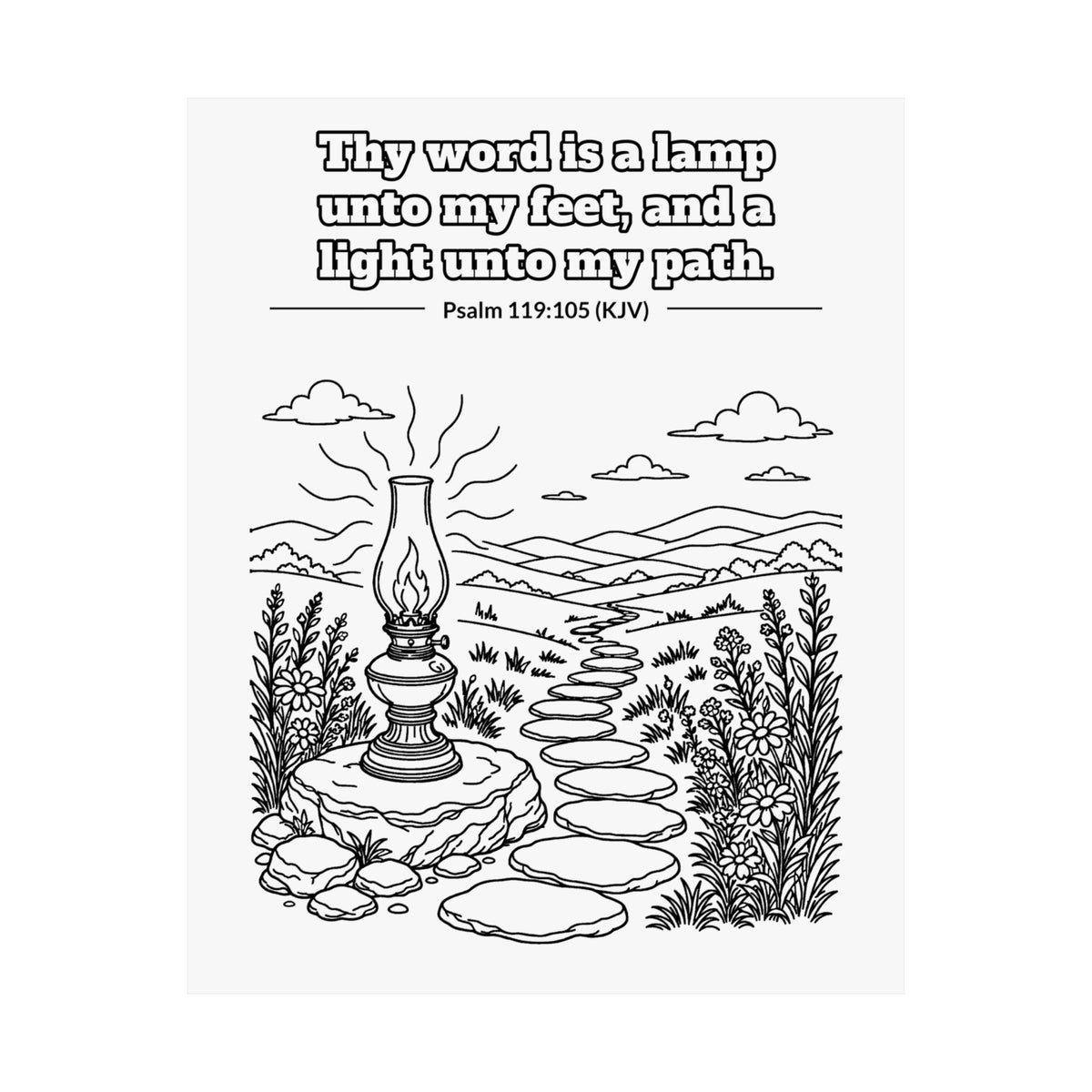Psalm 119:105 Thy Word Is a Lamp poster