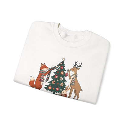 Merry Little Woodland unisex crewneck sweatshirt