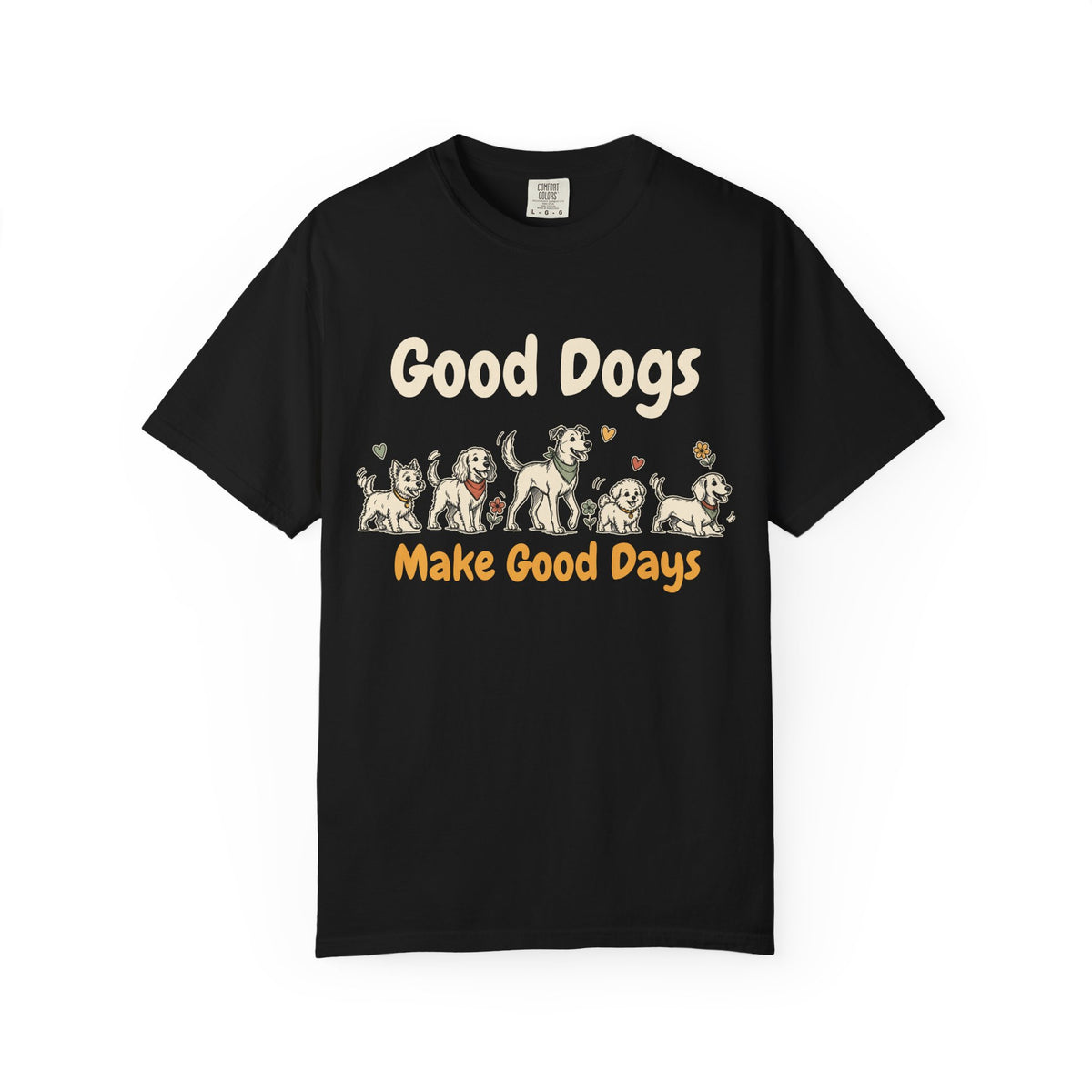 Good Dogs Make Good Days unisex tee in Black