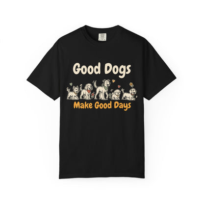 Good Dogs Make Good Days unisex tee in Black