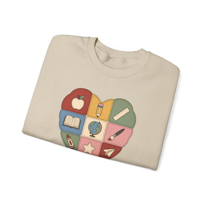 Pieced Together with Kindness unisex crewneck sweatshirt