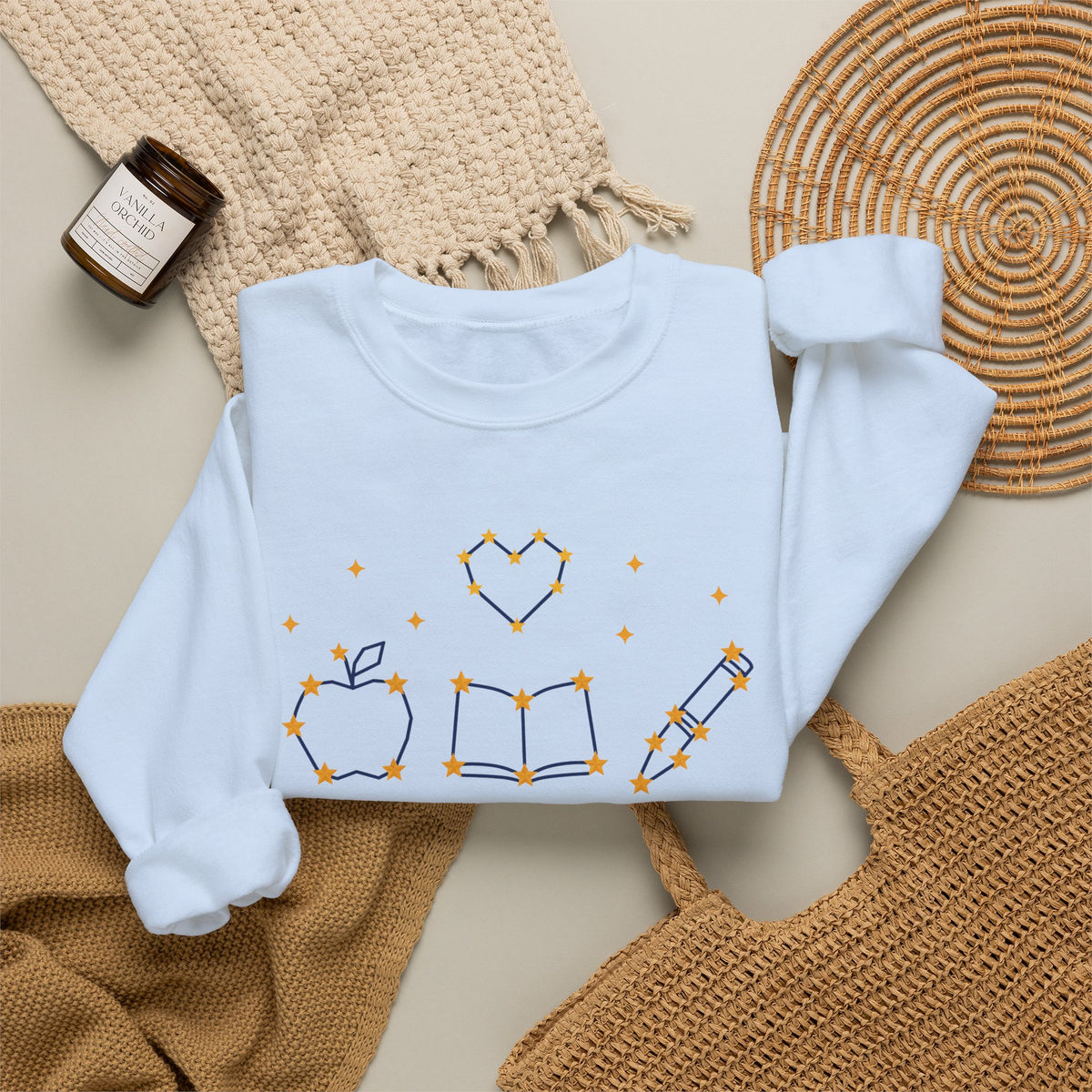 Teach with Heart unisex crewneck sweatshirt