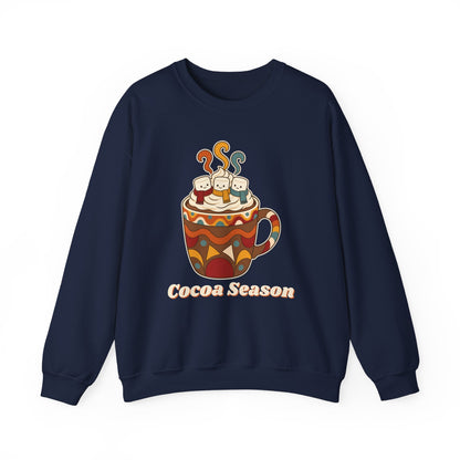 Cocoa Season unisex crewneck sweatshirt in Navy