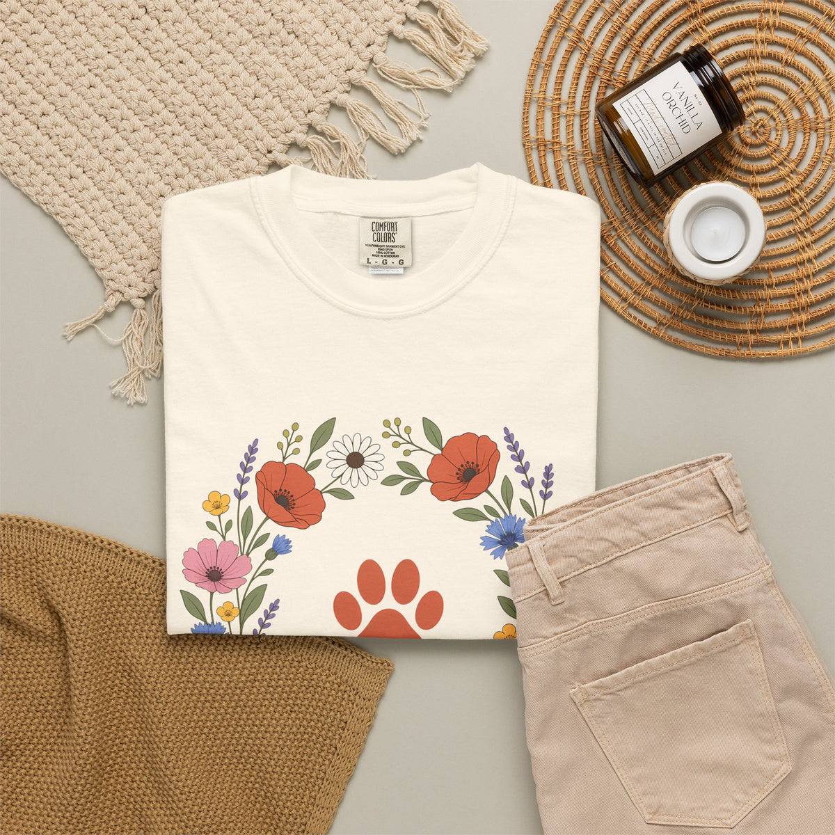 Wildflower Paws unisex tee