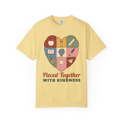 Pieced Together with Kindness unisex tee in Butter