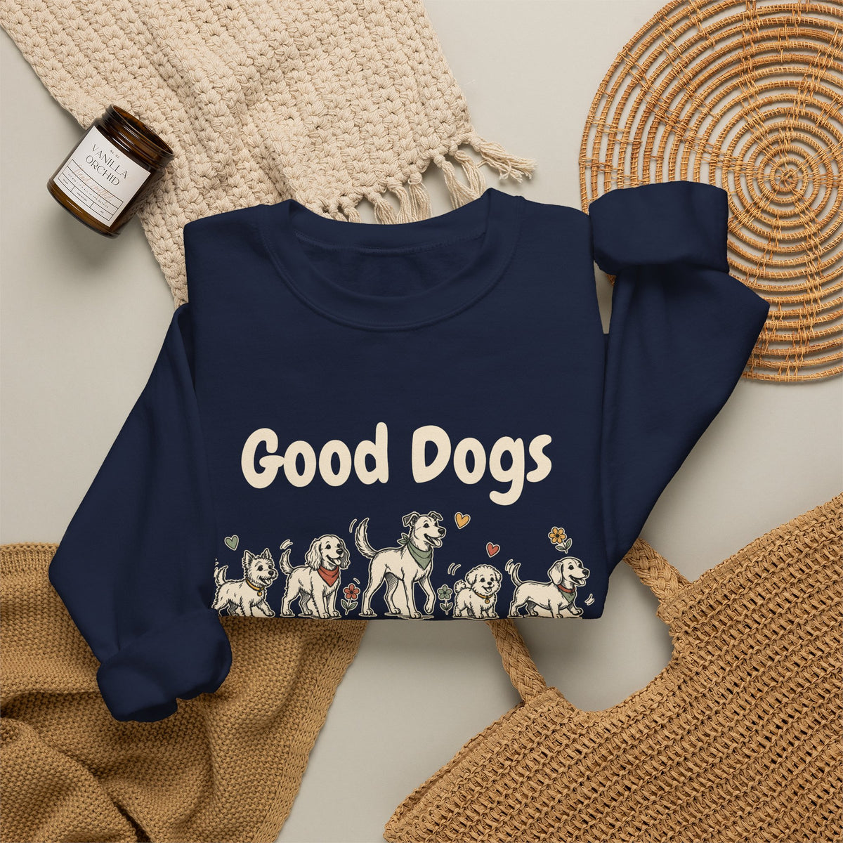 Good Dogs Make Good Days unisex crewneck sweatshirt