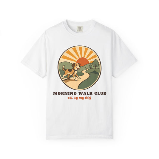 Morning Walk Club unisex tee in White