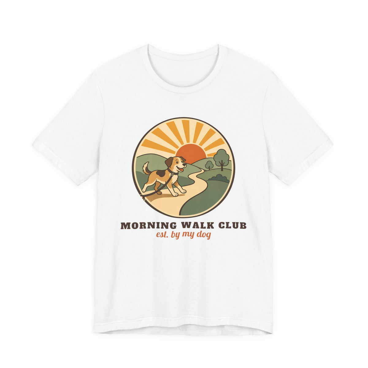 Morning Walk Club unisex tee in White