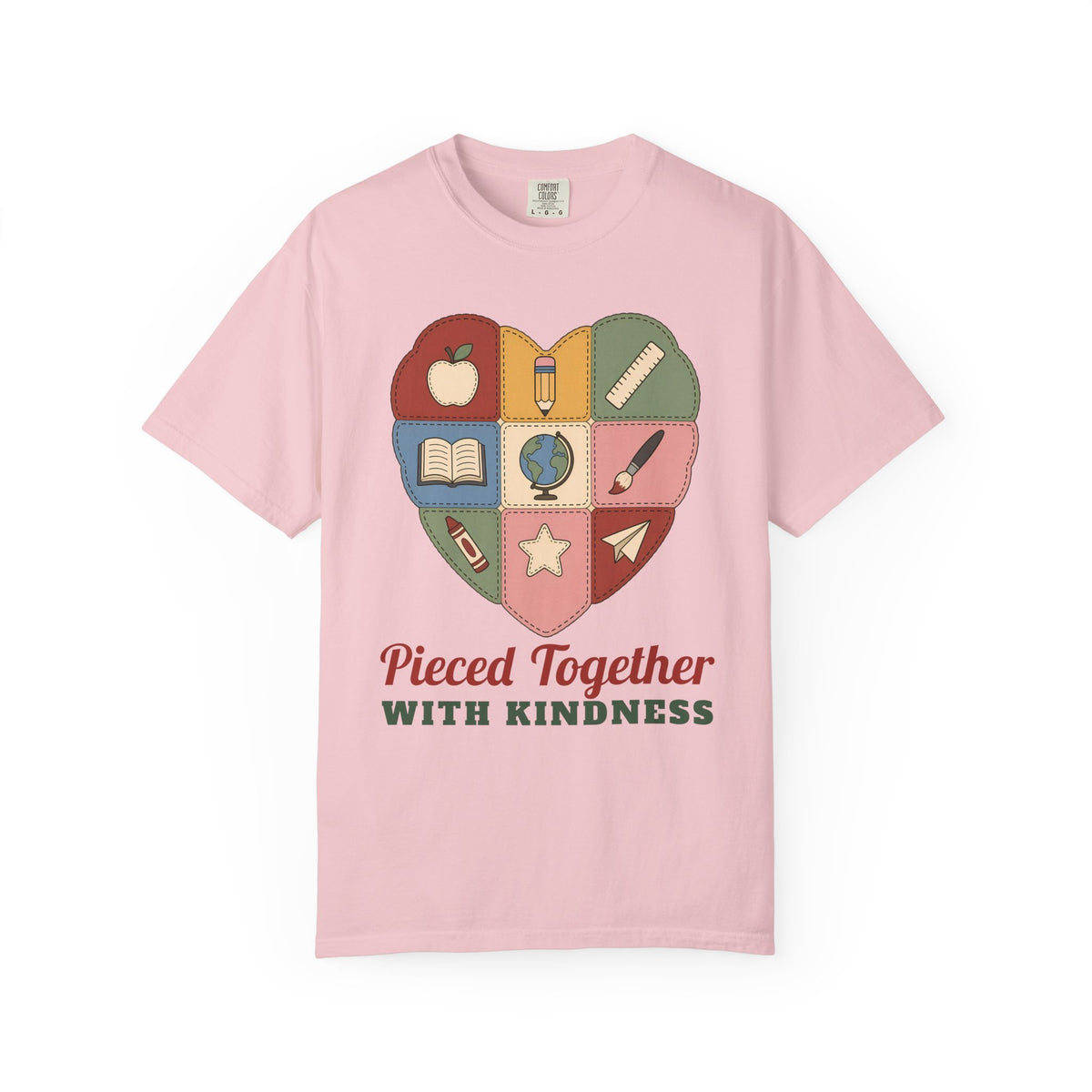 Pieced Together with Kindness unisex tee in Blossom