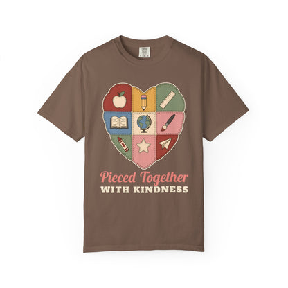 Pieced Together with Kindness unisex tee in Espresso
