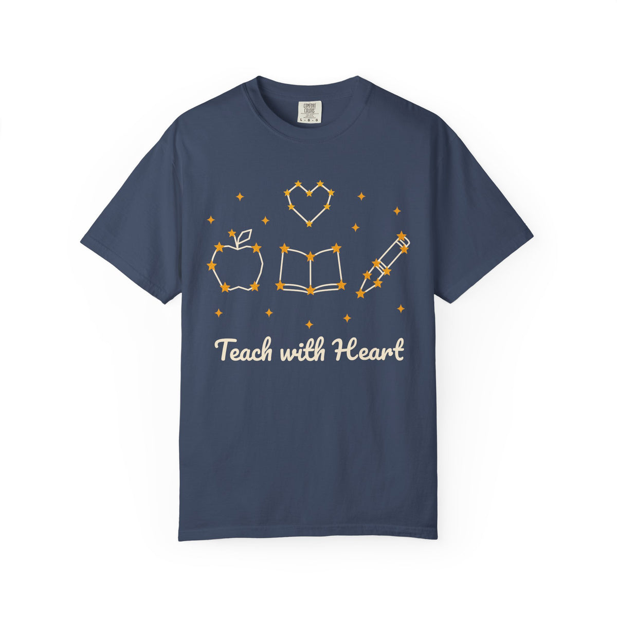 Teach with Heart unisex tee in Midnight