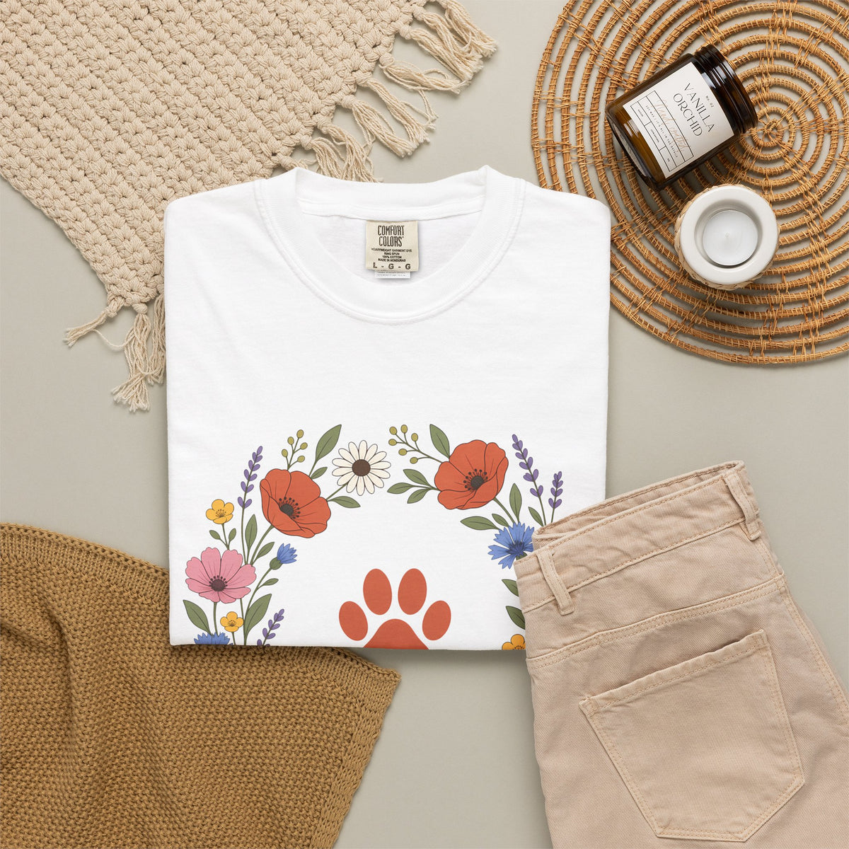 Wildflower Paws unisex tee