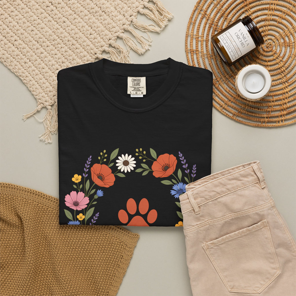 Wildflower Paws unisex tee
