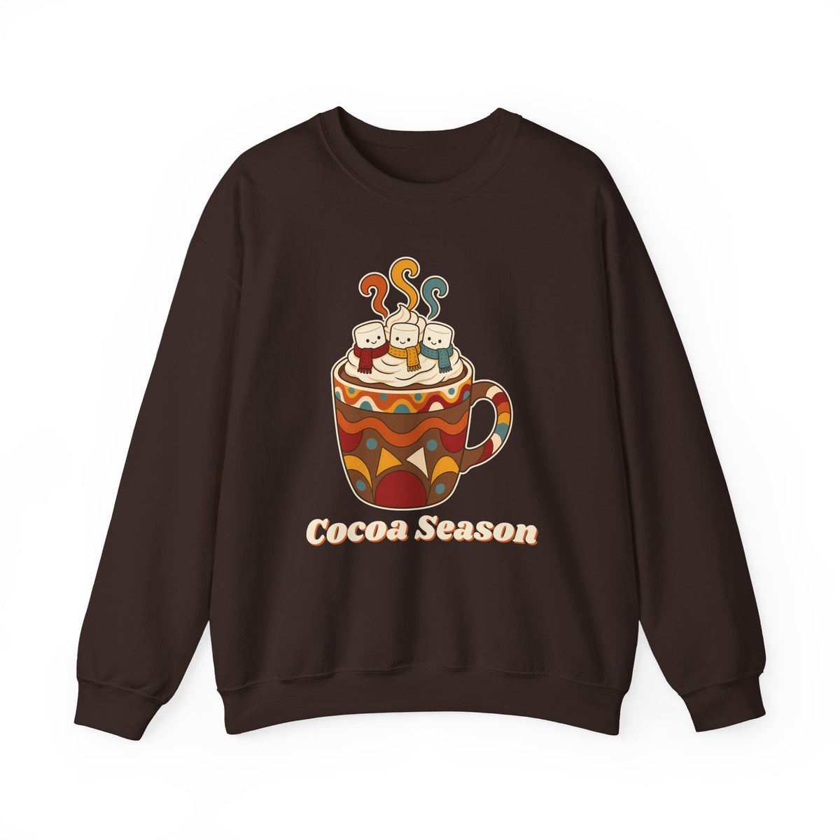 Cocoa Season unisex crewneck sweatshirt in Dark Chocolate
