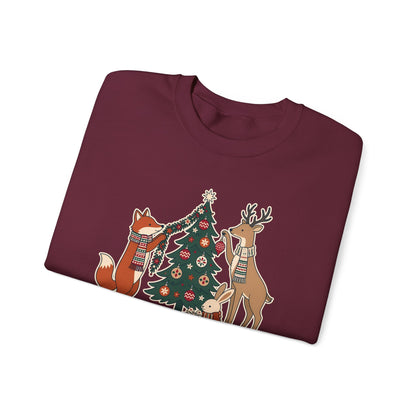 Merry Little Woodland unisex crewneck sweatshirt