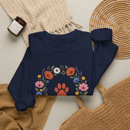 Wildflower Paws unisex crewneck sweatshirt