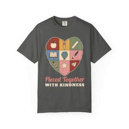 Pieced Together with Kindness unisex tee in Pepper
