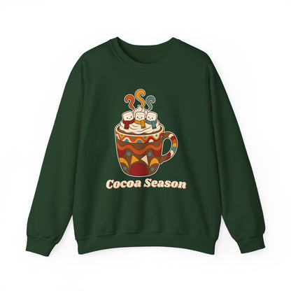 Cocoa Season unisex crewneck sweatshirt in Forest Green