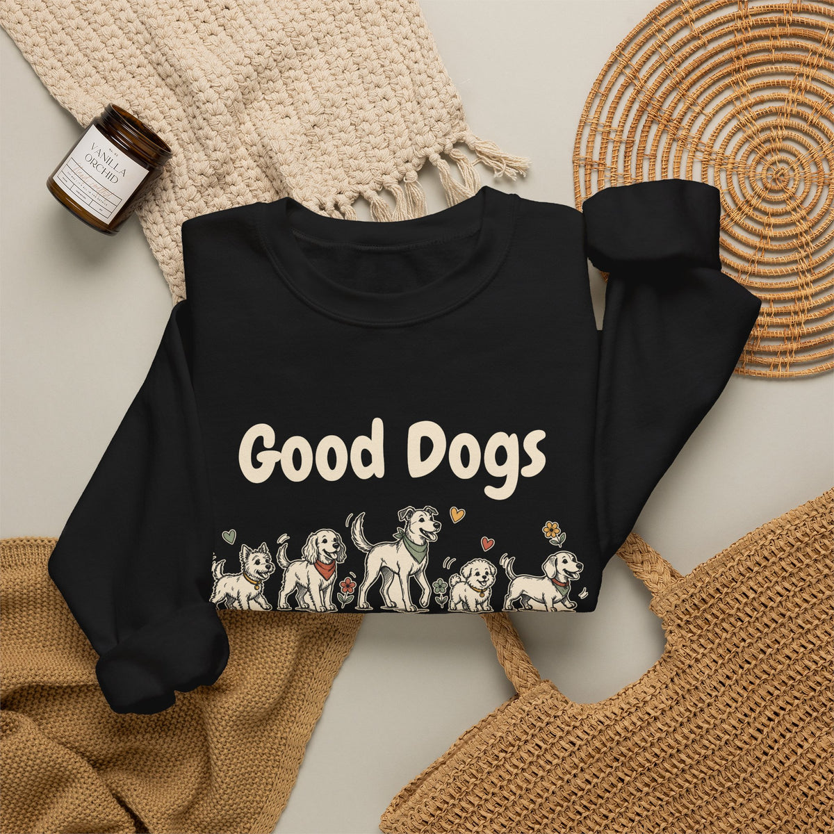Good Dogs Make Good Days unisex crewneck sweatshirt