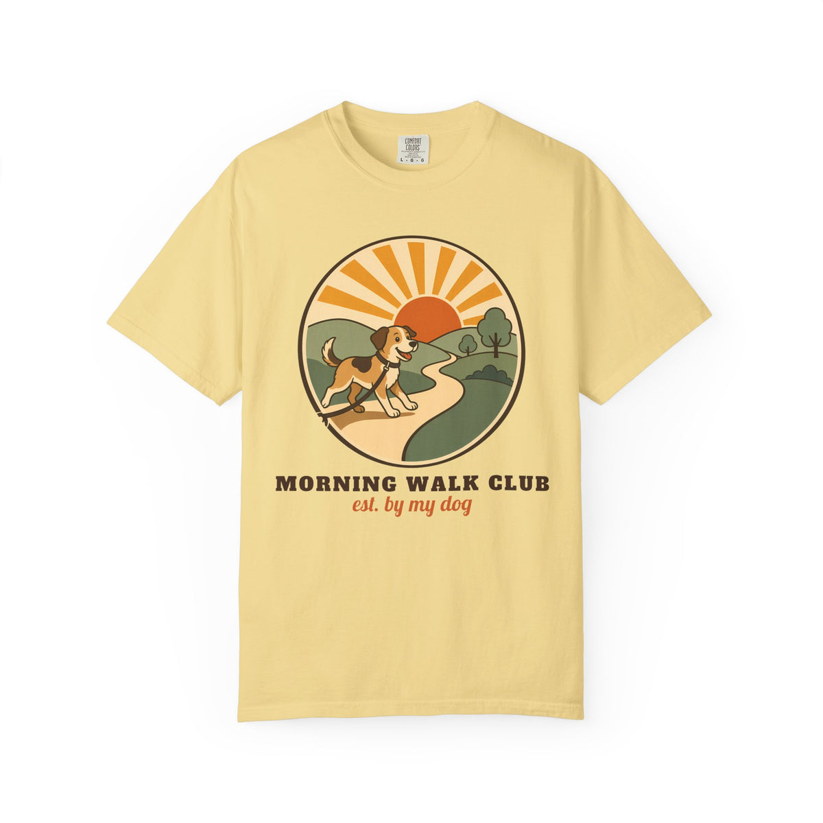 Morning Walk Club unisex tee in Butter
