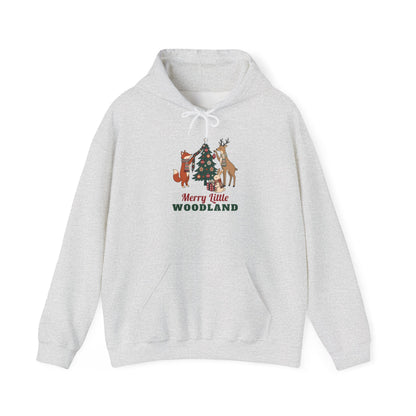 Merry Little Woodland unisex hoodie in Ash