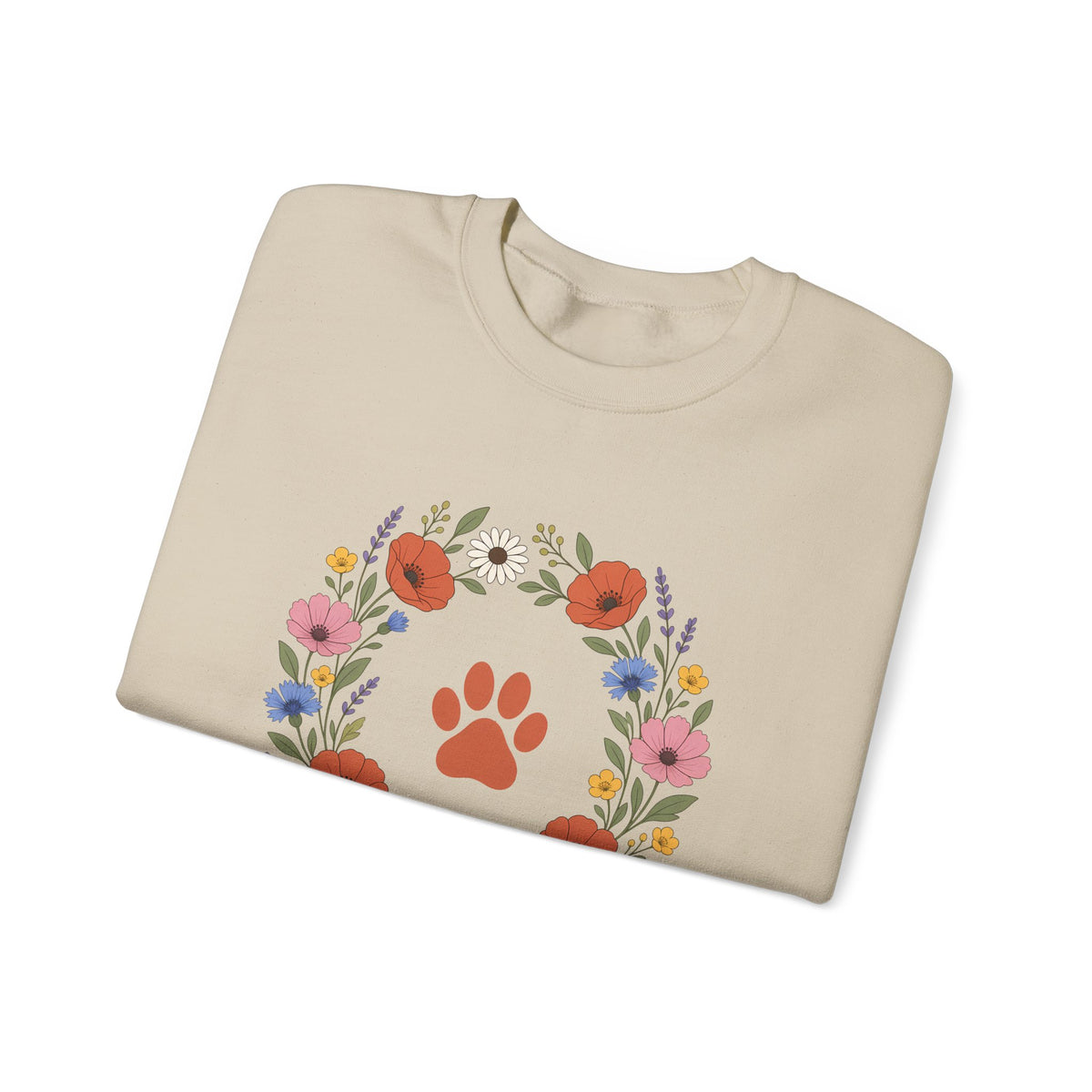Wildflower Paws unisex crewneck sweatshirt