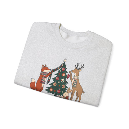 Merry Little Woodland unisex crewneck sweatshirt