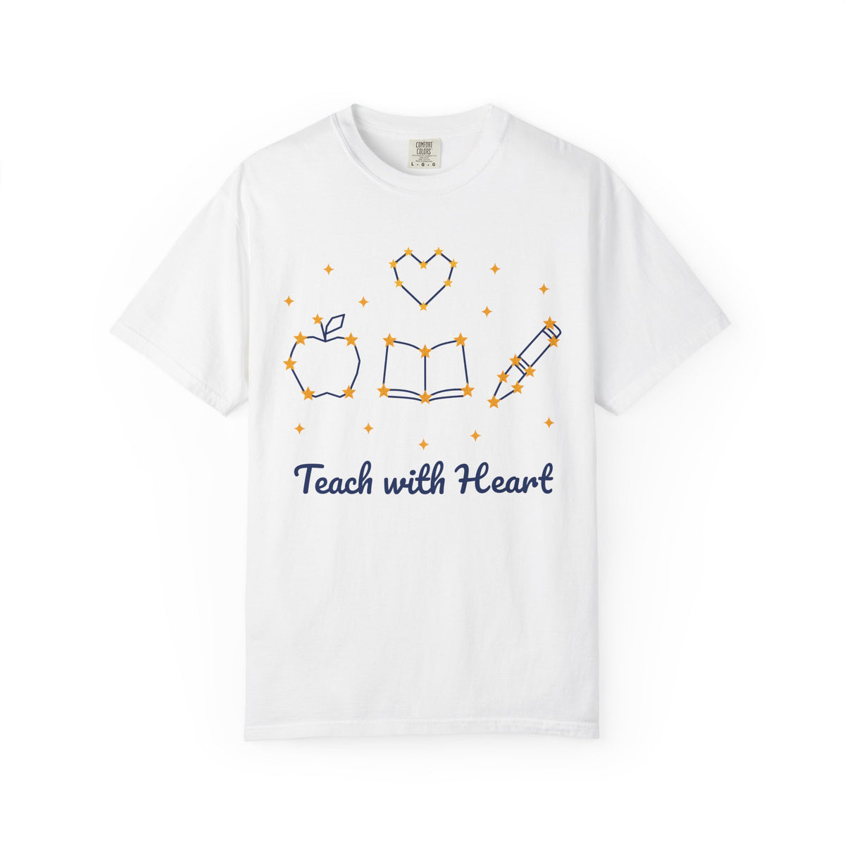 Teach with Heart unisex tee in White