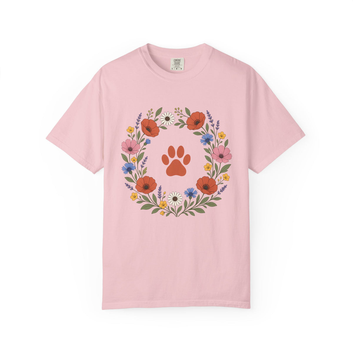 Wildflower Paws unisex tee in Blossom
