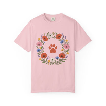 Wildflower Paws unisex tee in Blossom