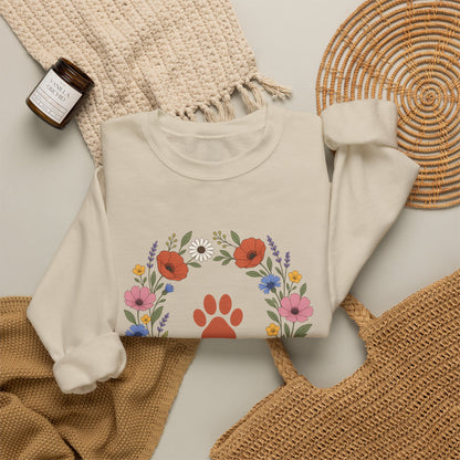 Wildflower Paws unisex crewneck sweatshirt