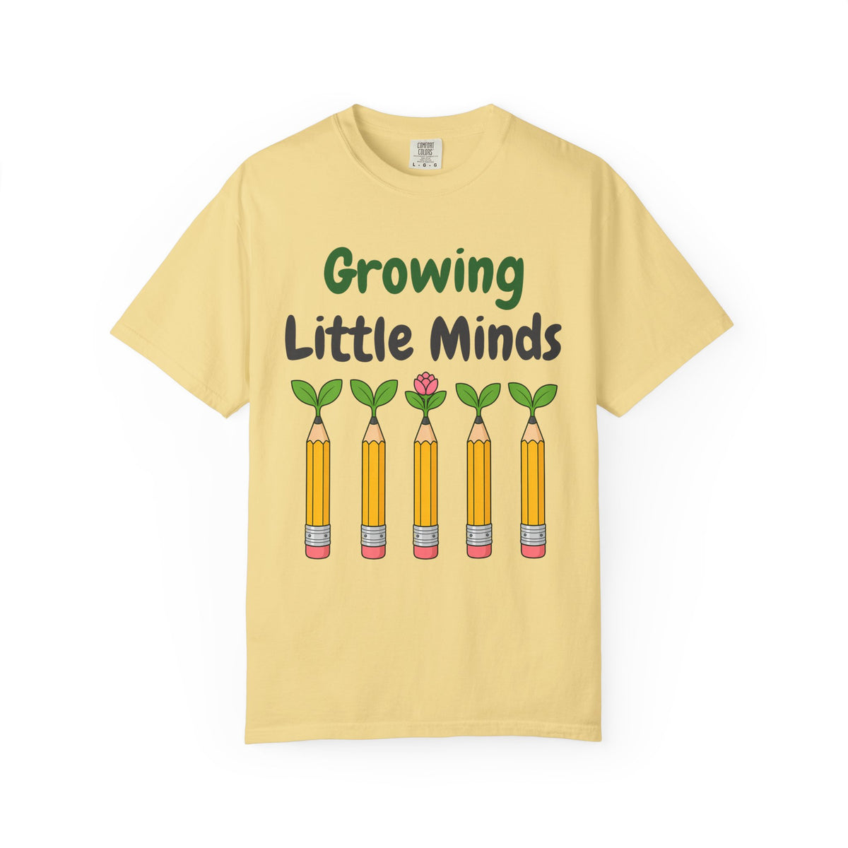 Growing Little Minds unisex tee in Butter