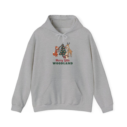 Merry Little Woodland unisex hoodie in Sport Grey