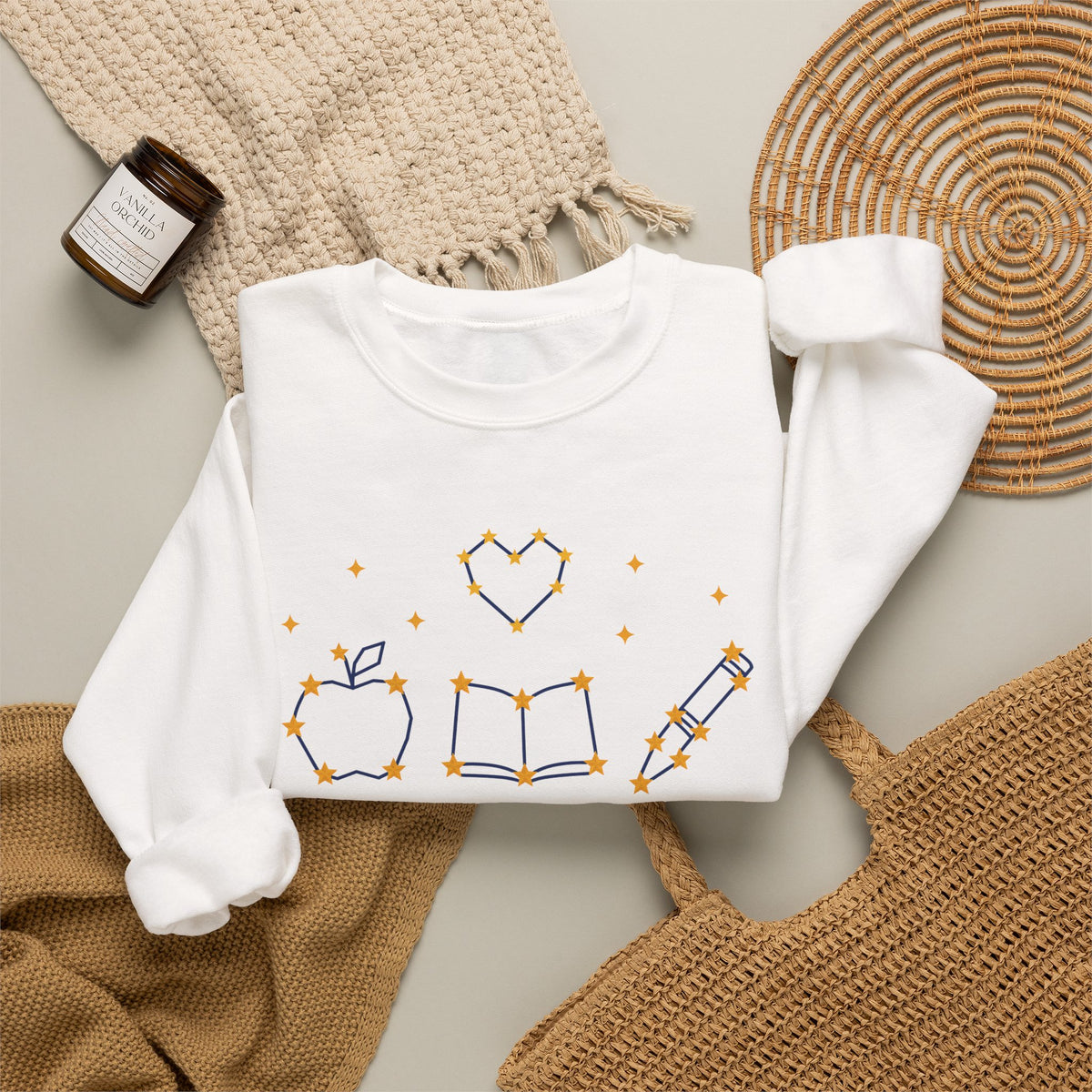 Teach with Heart unisex crewneck sweatshirt