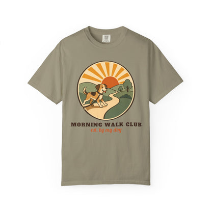 Morning Walk Club unisex tee in Sandstone