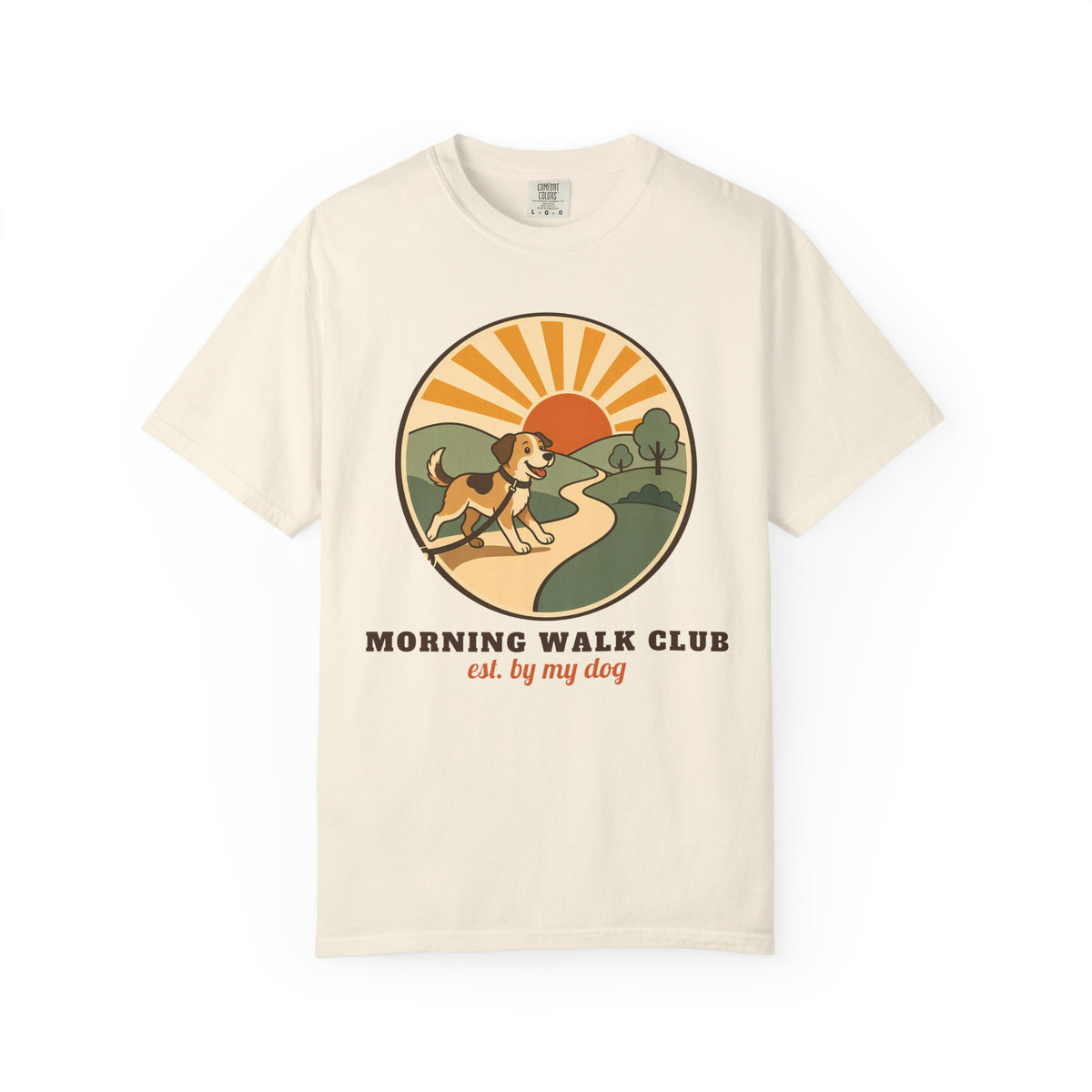 Morning Walk Club unisex tee in Ivory