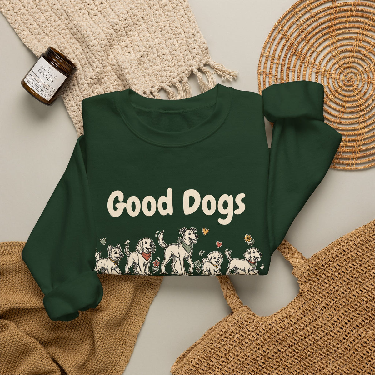 Good Dogs Make Good Days unisex crewneck sweatshirt